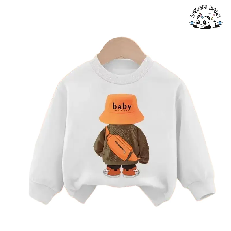 LEZONKIDS - Customized Most Popular Cute Cartoon Printing Sweatshirts Kids Set for Girls and Boys Clothing Sets